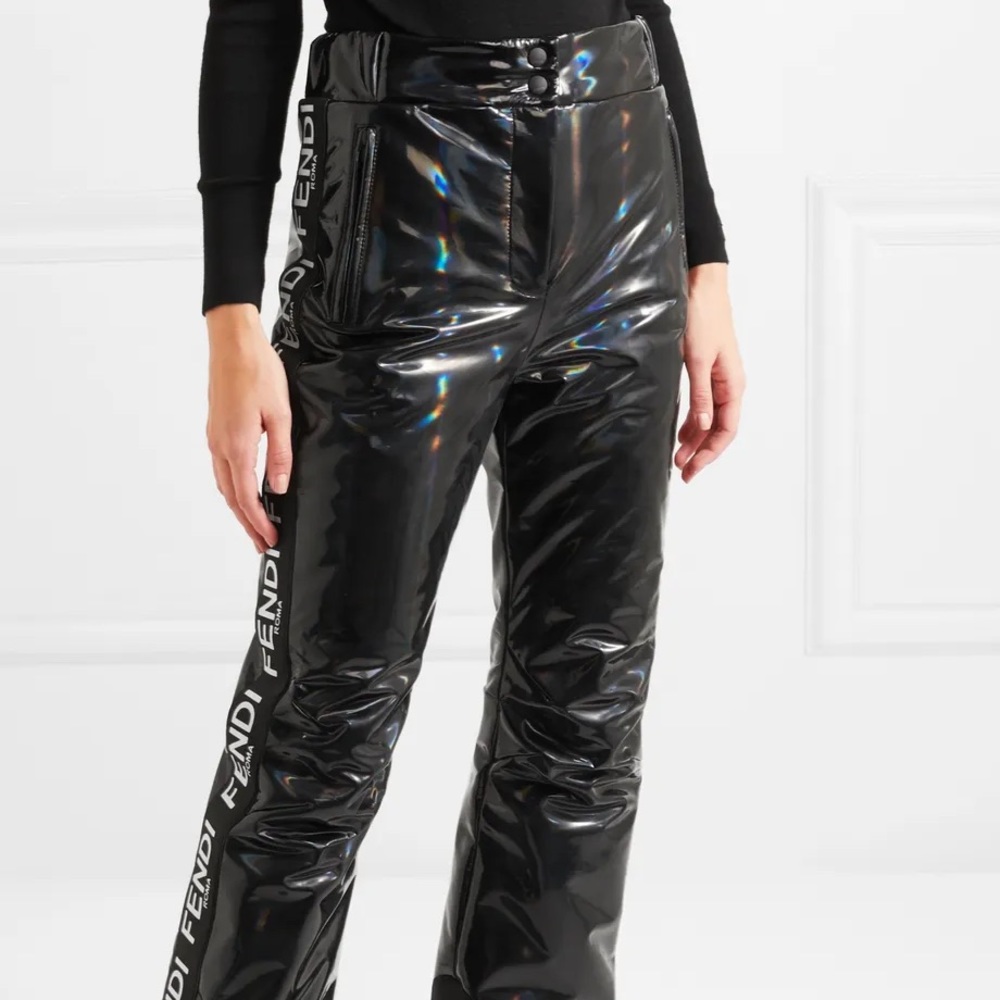 Fendi appliquéd holographic padded ski pants